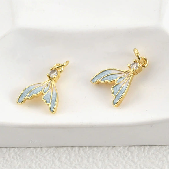 Copper Dripping Oil Fishtail Pendant Jewelry Accessories Material