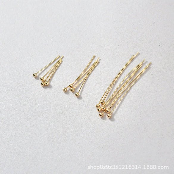 Copper Electroplated Ball Needle Handmade Earrings Material For Beaded Jewelry Accessories