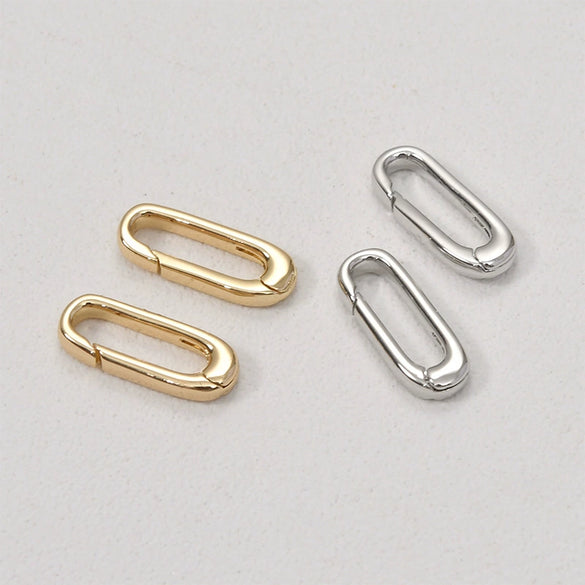 Copper Electroplated Chainshaped Lobster Clasp 8Shaped Spring Clasp Long Oval Tail Clasp Necklace