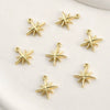 Copper Electroplated Colorpreserving Cross Star Sparkling Zircon Pendant Diy Handmade Jewelry Accessories