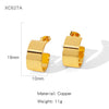 Copper Electroplated Creative Smooth Cshaped Heavy Industry Women's Earrings
