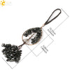 Copper Electroplated Crystal And Colorful Stone Heart And Round Tree Of Life Pendant Hanging Accessory With Floral Ancient Style