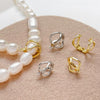 Copper Electroplated Diagonal Hidden Buckle Jewelry Accessories With Line Pattern