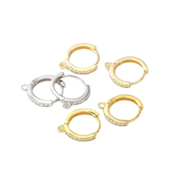 Copper Electroplated Ear Hook Earrings Hanging Buckle Opening Universal Buckle Diy Handmade Jewelry Accessories