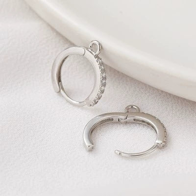 Copper Electroplated Ear Hook Earrings Hanging Buckle Opening Universal Buckle Diy Handmade Jewelry Accessories