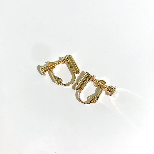 Copper Electroplated Female Adjustable Spiral Ear Clip And Ear Stud Converter For No Ear Holes Diy Design
