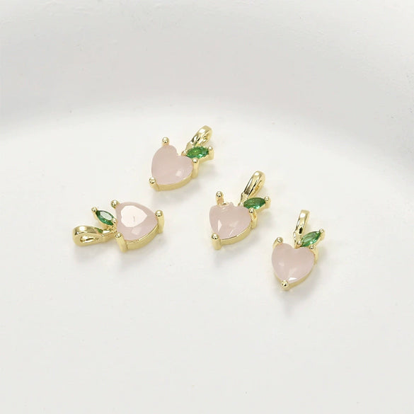 Copper Electroplated Fruit Grape Pineapple Strawberry Zircon Pendant Jewelry Accessories