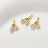 Copper Electroplated Fruit Grape Pineapple Strawberry Zircon Pendant Jewelry Accessories