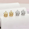 Copper Electroplated Geometric Zircon Carousel Box Jewelry Pendant Accessories