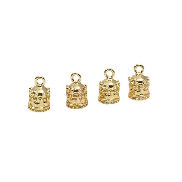 Copper Electroplated Geometric Zircon Carousel Box Jewelry Pendant Accessories