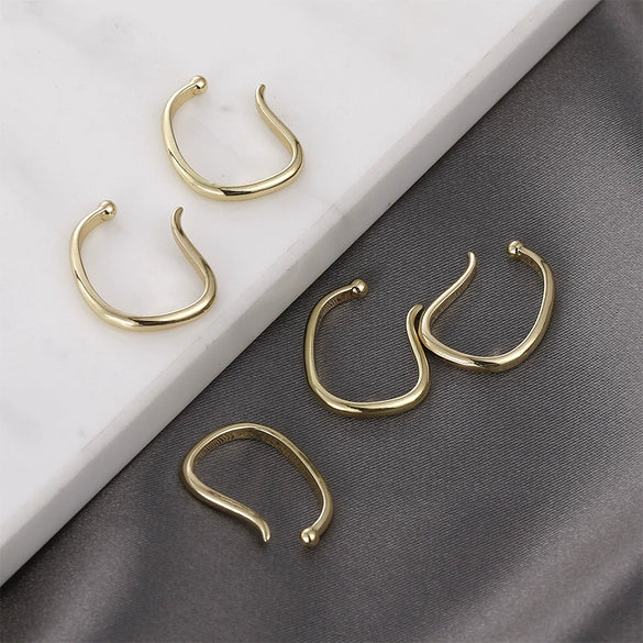Copper Electroplated Hand Made Ear Bone Clip Accessories For Non Pierced Ears