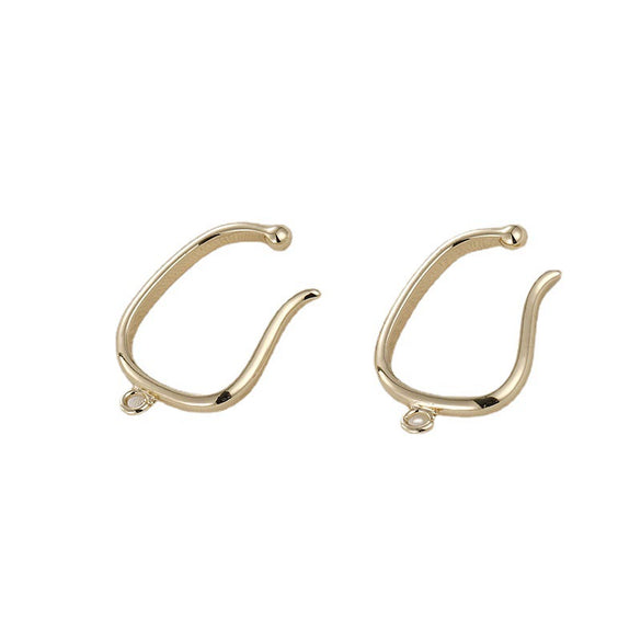 Copper Electroplated Hand Made Ear Bone Clip Accessories For Non Pierced Ears