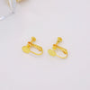 Copper Electroplated Handmade Ear Clip With Hanging Ring Jewelry Accessories
