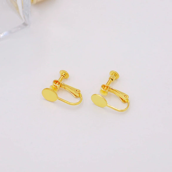 Copper Electroplated Handmade Ear Clip With Hanging Ring Jewelry Accessories