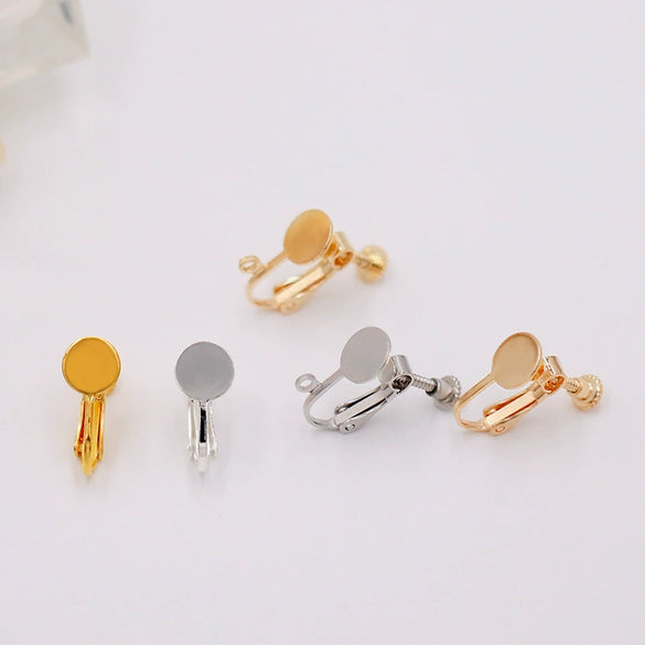 Copper Electroplated Handmade Ear Clip With Hanging Ring Jewelry Accessories
