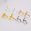 Copper Electroplated Handmade Ear Clip With Hanging Ring Jewelry Accessories