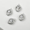 Copper Electroplated Heart Bow Inlaid Zircon Pendant Jewelry Accessories