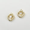 Copper Electroplated Heart Bow Inlaid Zircon Pendant Jewelry Accessories