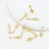 Copper Electroplated 18K Real Gold Belt Hanging Half Hole Pearl Pin Sheep's Eye Pendant Diy Accessories