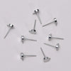 Copper Electroplated 14K True Gold Color Round Ear Jewelry Base Material Accessories With Hanging Silver Pin