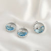 Copper Electroplated Ocean Whale Crystal Round Pendant Handmade Jewelry Accessories
