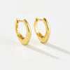Copper Electroplated Platinum 18K Gold Earrings With Zircon Simple Allmatch Light Luxury Style