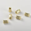Copper Electroplated Pleated Olive Rhombus Cylindrical Spacer Beads Jewelry Accessories