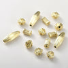Copper Electroplated Pleated Olive Rhombus Cylindrical Spacer Beads Jewelry Accessories
