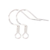 Copper Electroplated Silver Ear Hook With Bead Diy Accessories