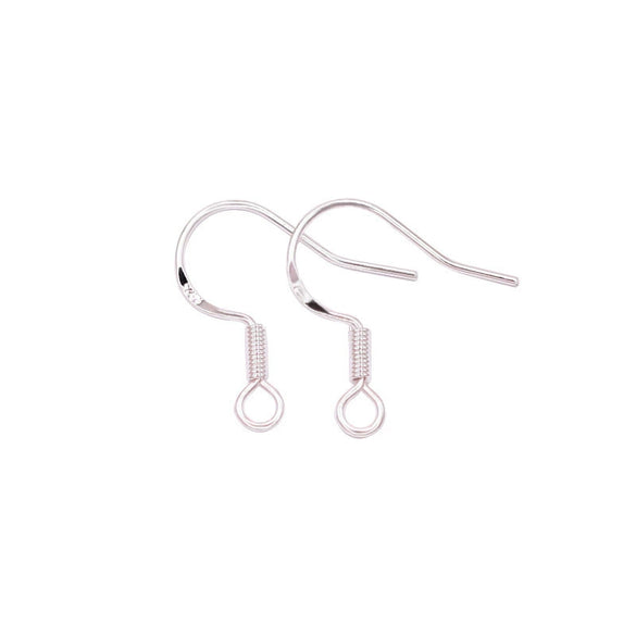 Copper Electroplated Silver Ear Hook With Bead Diy Accessories