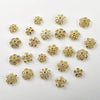 Copper Electroplated Zircon Flower Spacer Bead Bracelet Necklace Hat Accessories Material