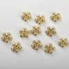 Copper Electroplated Zircon Flower Spacer Bead Bracelet Necklace Hat Accessories Material