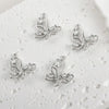Copper Electroplated Zirconium Lace Leaf Cut Out Butterfly Pendant Diy Handmade Jewelry Accessories