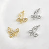 Copper Electroplated Zirconium Lace Leaf Cut Out Butterfly Pendant Diy Handmade Jewelry Accessories