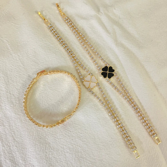 Copper Elegant Four Leaf Clover Bracelets