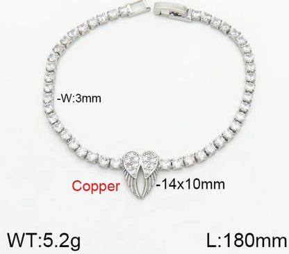 Copper Elegant Heart Shape Butterfly Bracelets