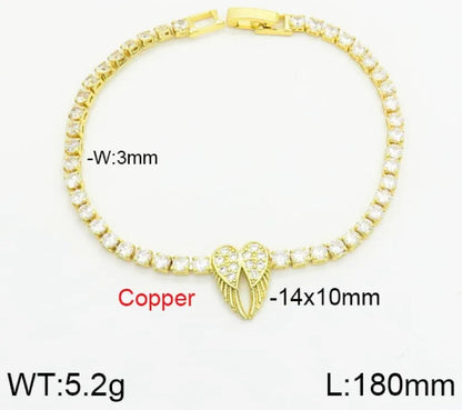 Copper Elegant Heart Shape Butterfly Bracelets