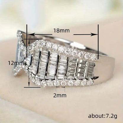 Copper Elegant Inlay Bow Knot Zircon Rings