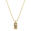Copper Elegant Square Leopard Plating Inlay Zircon Pendant Necklace