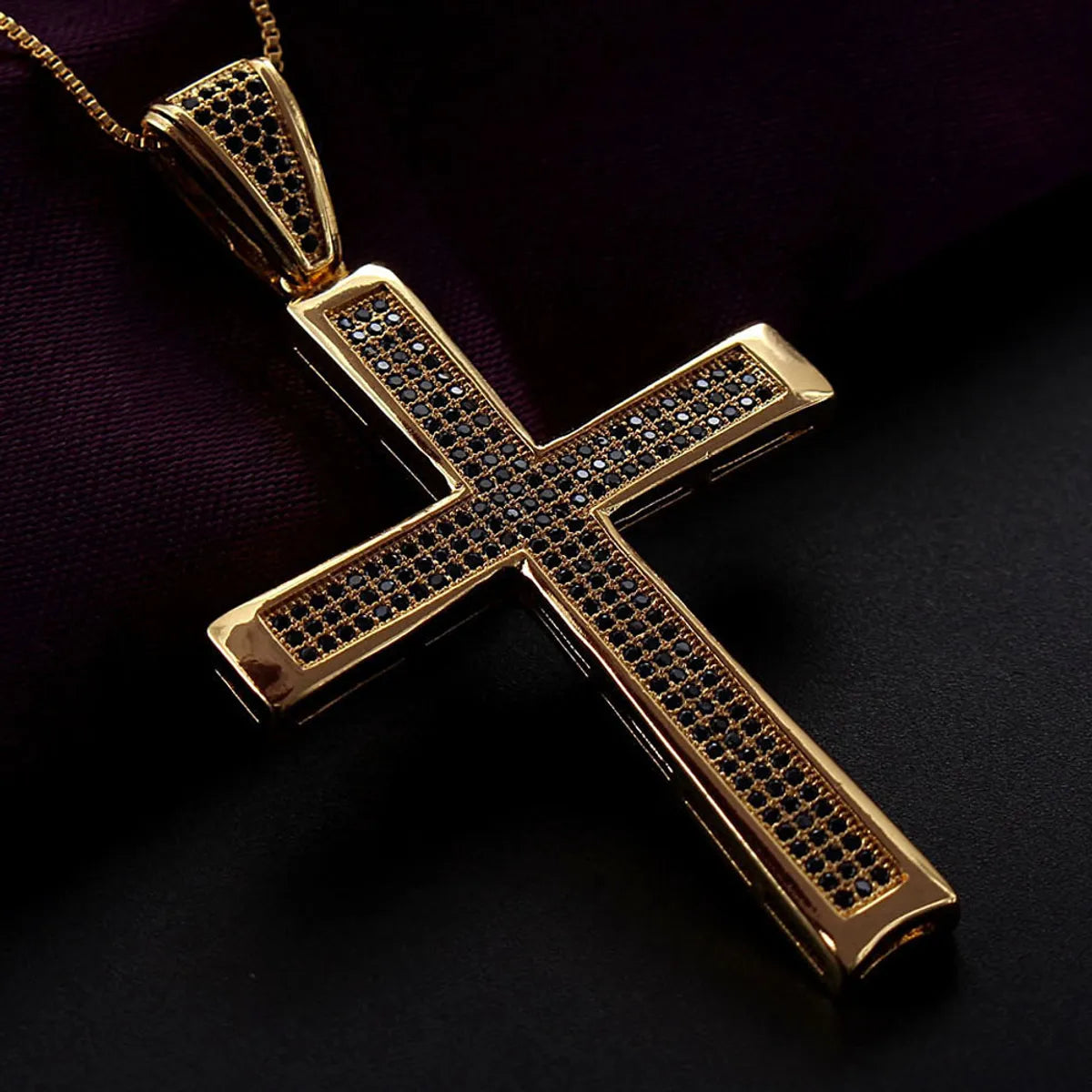 Copper Fashion Cross Necklace  (alloy-plated White Zirconium)  Fine Jewelry Nhbp0385-alloy-plated-white-zirconium