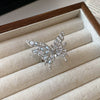 Copper Finger Ring With Geometric And Flower Pattern Electroplating For Women Light Luxury Style