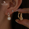 Copper Flower Earrings For Women With Electroplating Treatment