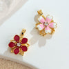 Copper Flower Rotatable Pendant Jewelry Accessories With Electroplating For Women