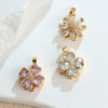Copper Flower Rotatable Pendant Jewelry Accessories With Electroplating For Women