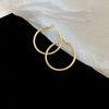 Copper Geometric Electroplated Round Earrings For Women