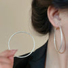Copper Geometric Electroplated Round Earrings For Women