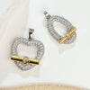 Copper Geometric Heart Fashion Jewelry Accessories With Electroplating For Women