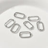 Copper Geometric Hollow Square Oval Pendant Jewelry Accessories With 14K Gold Color Electroplating