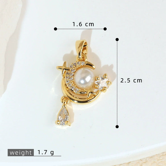 Copper Geometric Micropaved Jewelry Accessories Pendant For Women