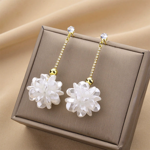 Copper Geometric Pearl Set Women's Earrings With Highend Feel